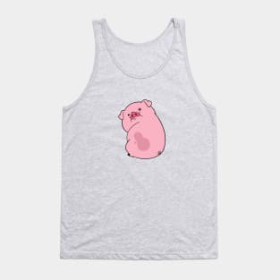 Waddles Pig Cartoon Turn back Tank Top